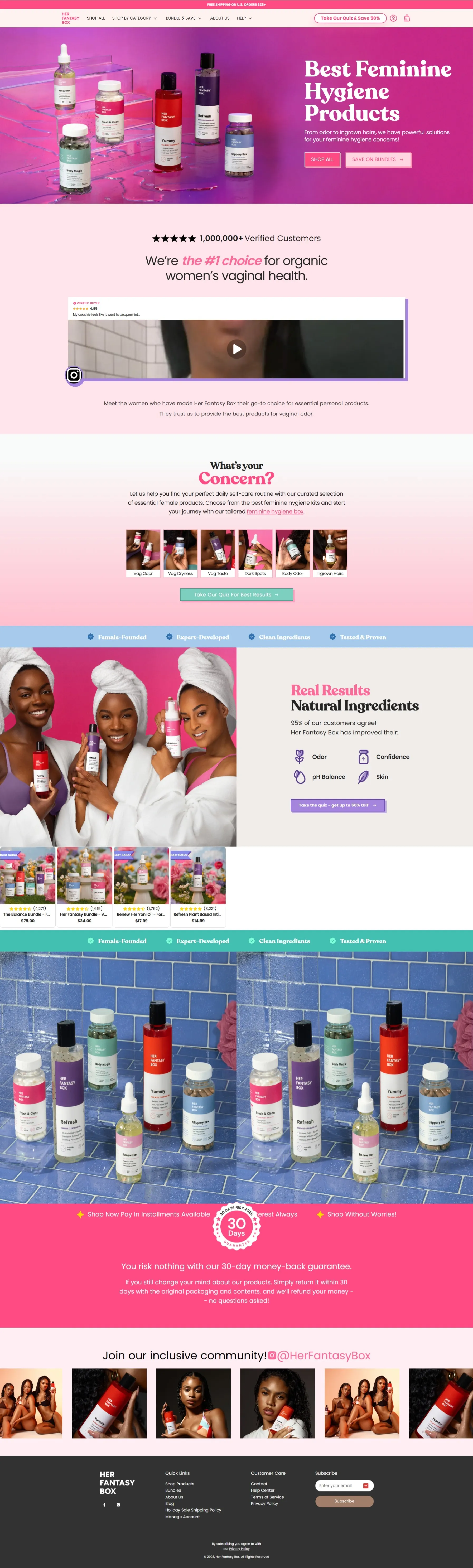 Homepage before